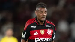 De la Cruz jogador do Flamengo durante partida contra o Vitoria no estadio Maracana pelo campeonato Copa Do Brasil 2026.