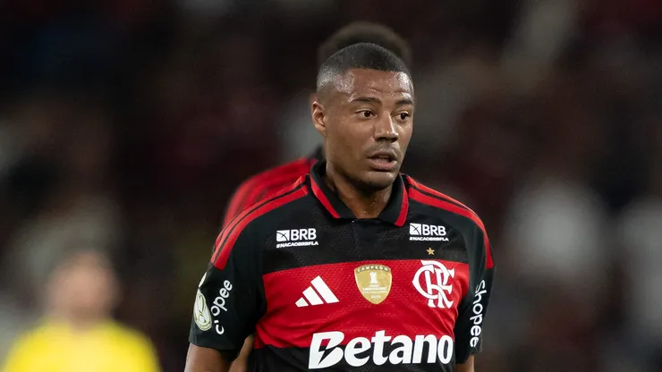 De la Cruz jogador do Flamengo durante partida contra o Vitoria no estadio Maracana pelo campeonato Copa Do Brasil 2026.