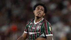 John Kennedy jogador do Fluminense lamenta durante partida contra o Bolivar no estadio Maracana pelo campeonato Copa Libertadores 2026.
