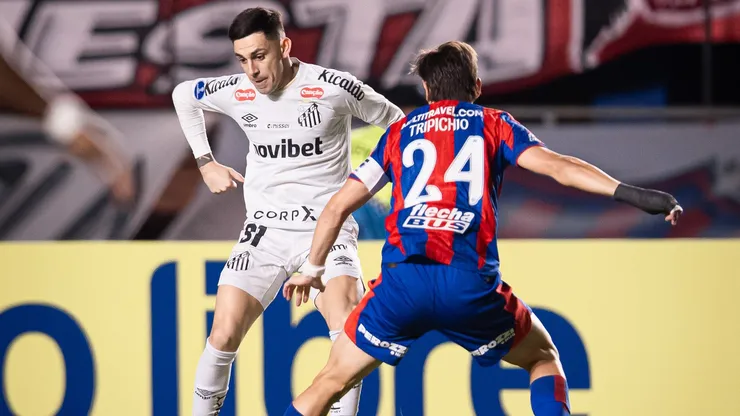 Santos e San Lorenzo se enfrentam pela Sul-Americana. Foto: Abner Dourado/ Santos FC
