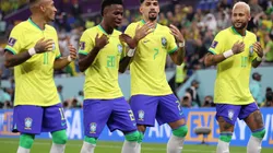 Raphinha, Vinicius Jr, Paquetá e Neymar estiveram em 2022 e foram convocados por Ancelotti. Foto: Michael Steele/Getty Images