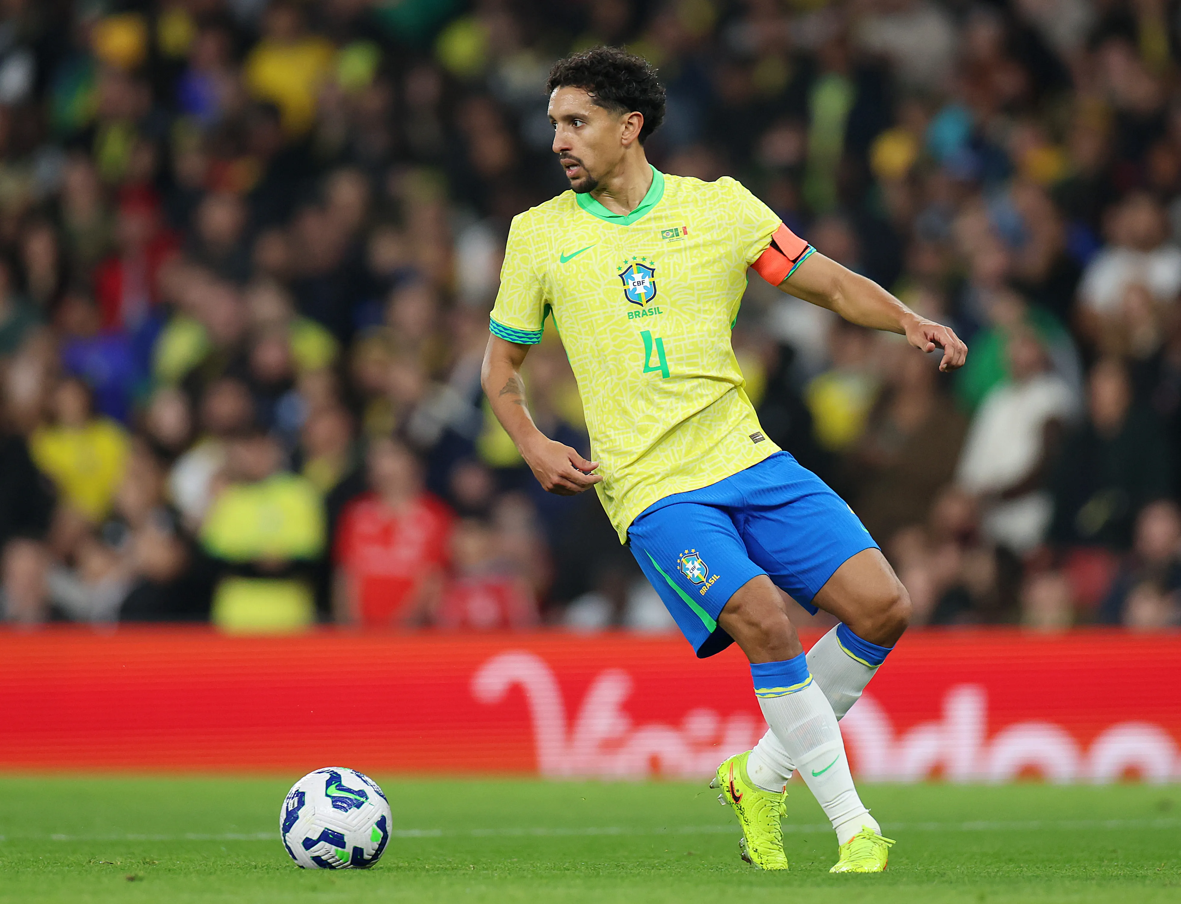 Marquinhos é o capitão da Seleção Brasileira. Foto: Harry Murphy/Getty Images