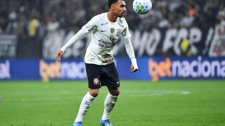 Matheuzinho (Corinthians) durante jogo contra o Barra, no dia 14.05.2026. Foto: Foto Arena / Alamy