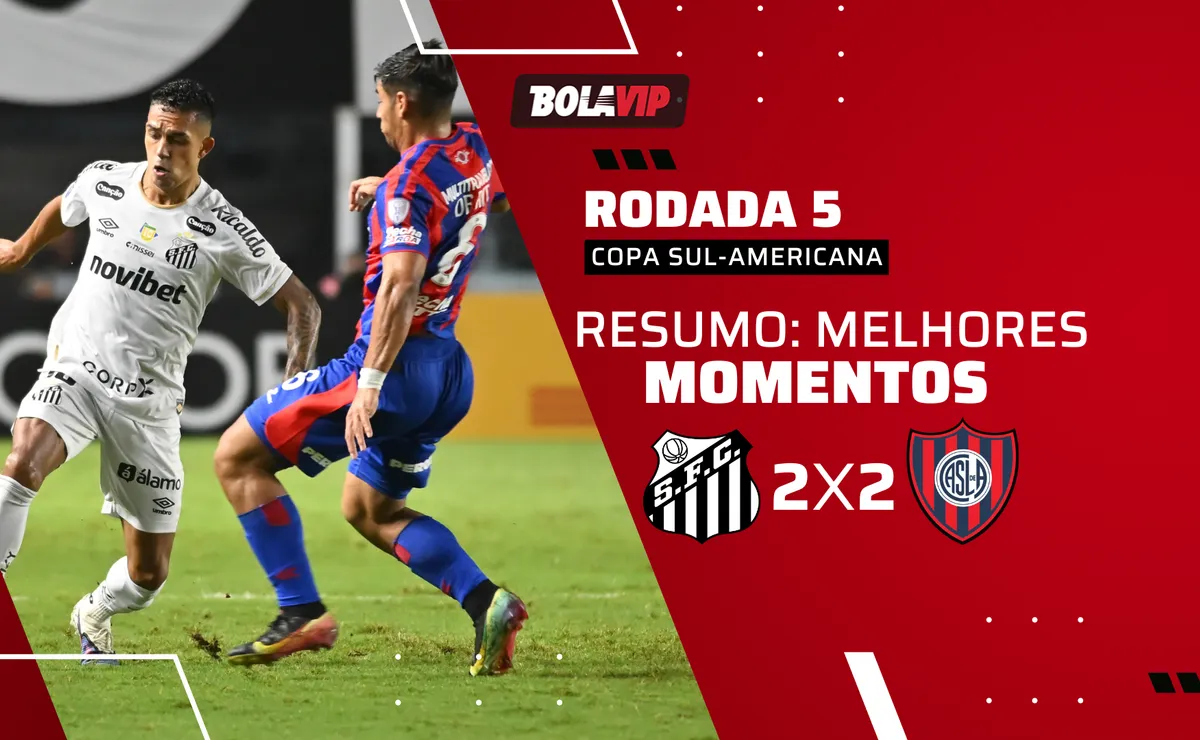 Santos 2 x 2 San Lorenzo: resumo completo do jogo pela Copa Sul-Americana 2026