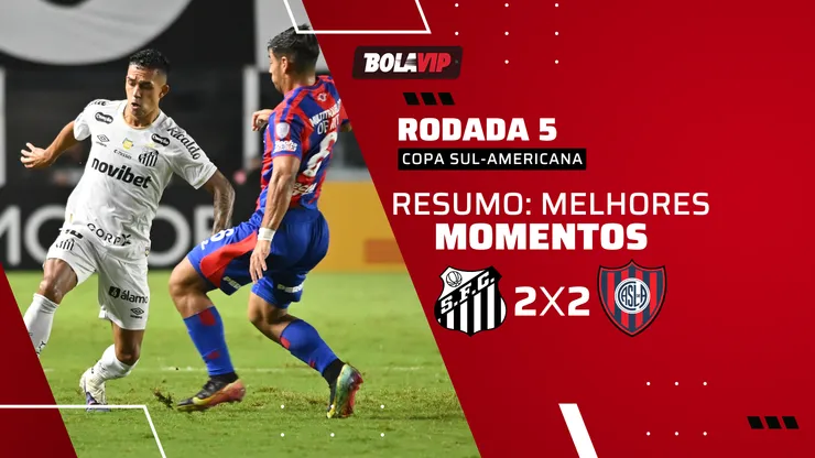 Santos 2 x 2 San Lorenzo. Foto: Jota Erre/AGIF