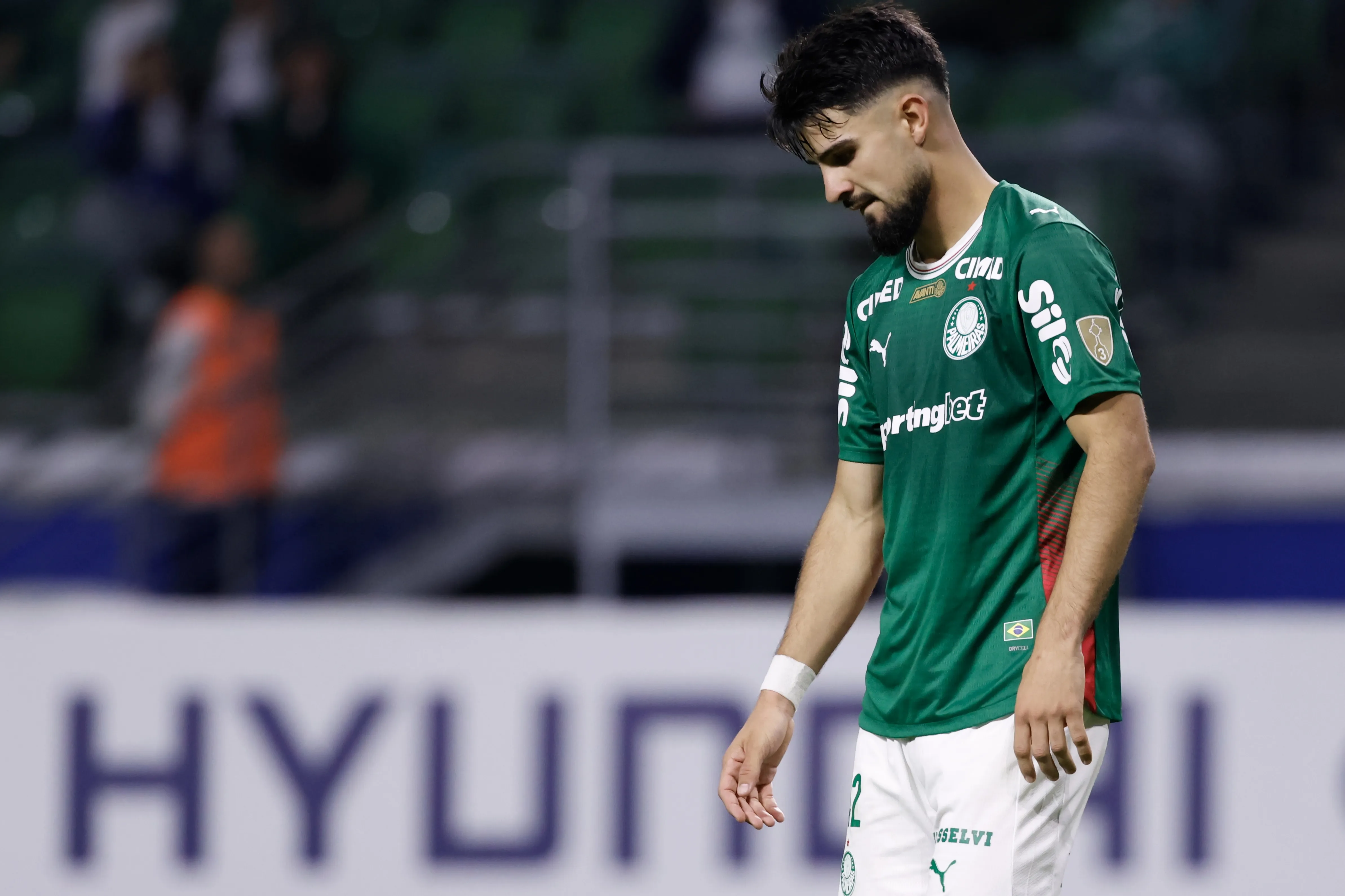SP – SAO PAULO – 20/05/2026 – COPA LIBERTADORES 2026, PALMEIRAS X CERRO PORTENO – Flaco Lopez jogador do Palmeiras lamenta durante partida contra o Cerro Porteno no estadio Nubank Arena pelo campeonato Copa Libertadores 2026. Foto: Marcello Zambrana/AGIF
