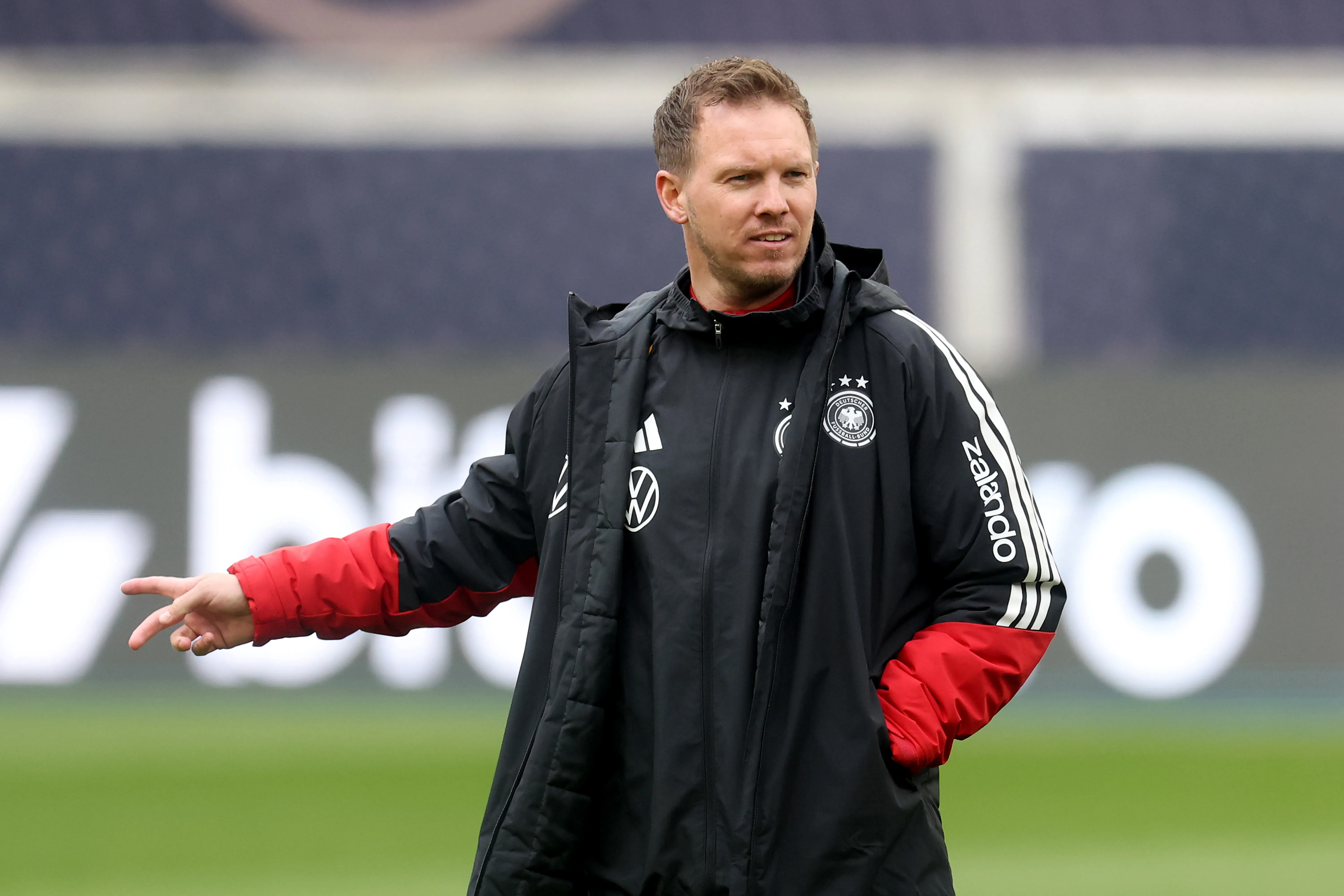 Nagelsmann durante treino da Seleção Alemã. Foto: Alexander Hassenstein/Getty Images