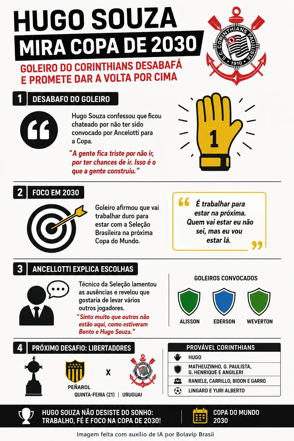 Infográfico - Foto: gerada com auxílio de IA pelo Bolavip Brasil.