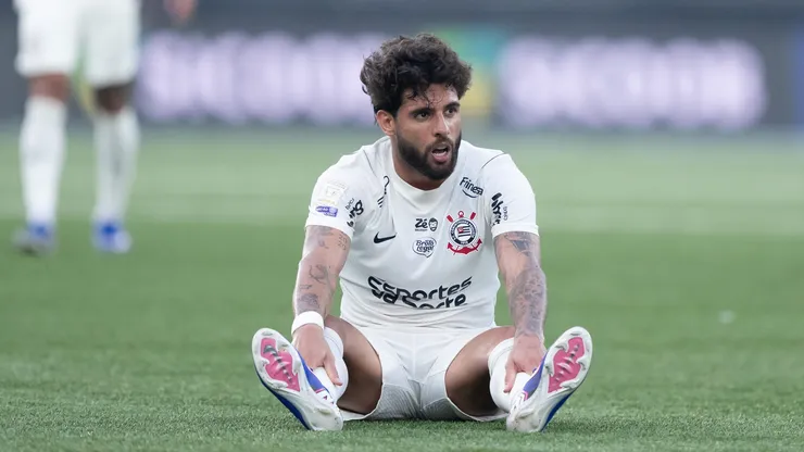 Yuri Alberto jogador do Corinthians lamenta durante partida contra o Botafogo no estadio Engenhao pelo campeonato Brasileiro A 2026. Foto: Jorge Rodrigues/AGIF