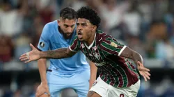 John Kennedy jogador do Fluminense comemora seu gol durante partida contra o Bolivar no estadio Maracana pelo campeonato Copa Libertadores 2026. Foto: Jorge Rodrigues/AGIF