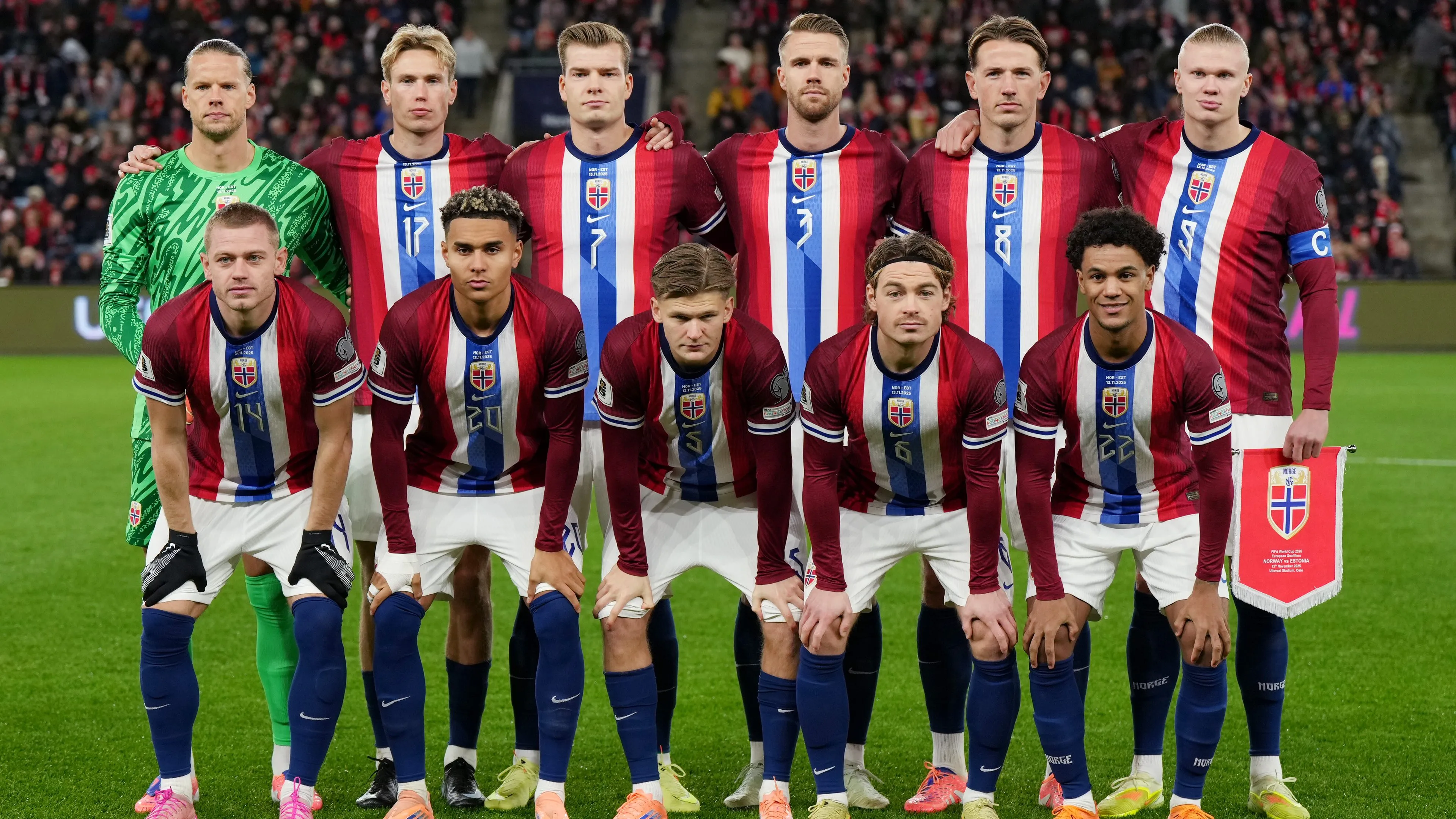 Seleção Norueguesa em 2025. (Photo by Marius Nordnes / Nordnes Foto/Getty Images)