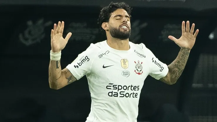Yuri Alberto, jogador do Corinthians, comemora seu gol durante partida contra o Barra no estadio Arena Corinthians pelo campeonato Copa Do Brasil 2026. Foto: Joisel Amaral/AGIF