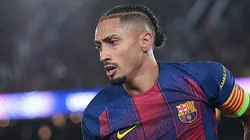 Raphinha pelo Barcelona. Foto: Eric Alonso/Getty Images