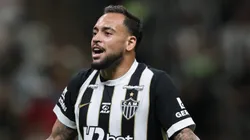 Maycon jogador do Atletico lamenta durante partida contra o Palmeiras no estadio Arena MRV pelo campeonato Brasileiro A 2026.
