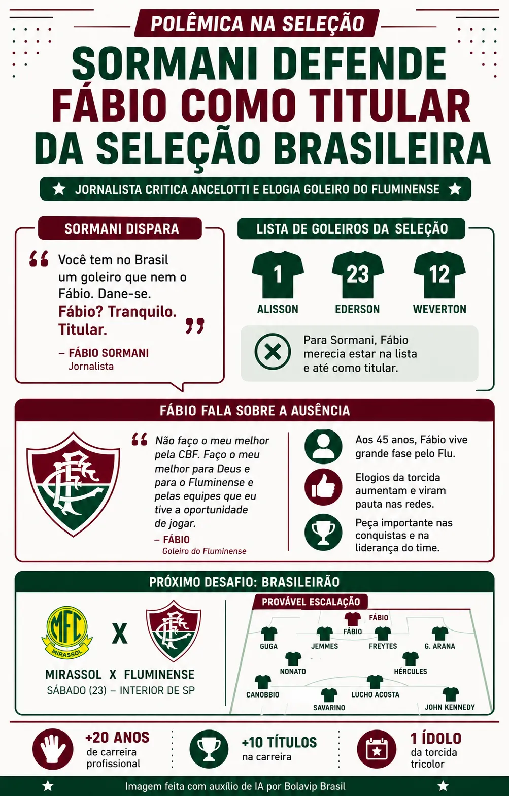 Infográfico - Foto: gerada com auxílio de IA pelo Bolavip Brasil.
