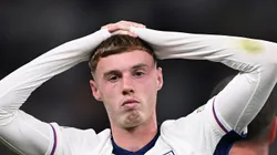 BERLIN, GERMANY - JULY 14: Cole Palmer of England looks dejected after defeat to Spain during the UEFA EURO 2024 final match between Spain and England at Olympiastadion on July 14, 2024 in Berlin, Germany. (Photo by Stu Forster/Getty Images)