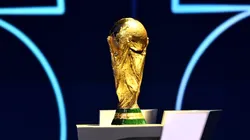 WASHINGTON, DC - DECEMBER 05: FIFA World Cup Trophy is displayed during the FIFA World Cup 2026 Official Draw at John F. Kennedy Center for the Performing Arts on December 05, 2025 in Washington, DC. (Photo by Mandel NGAN - Pool/Getty Images)
