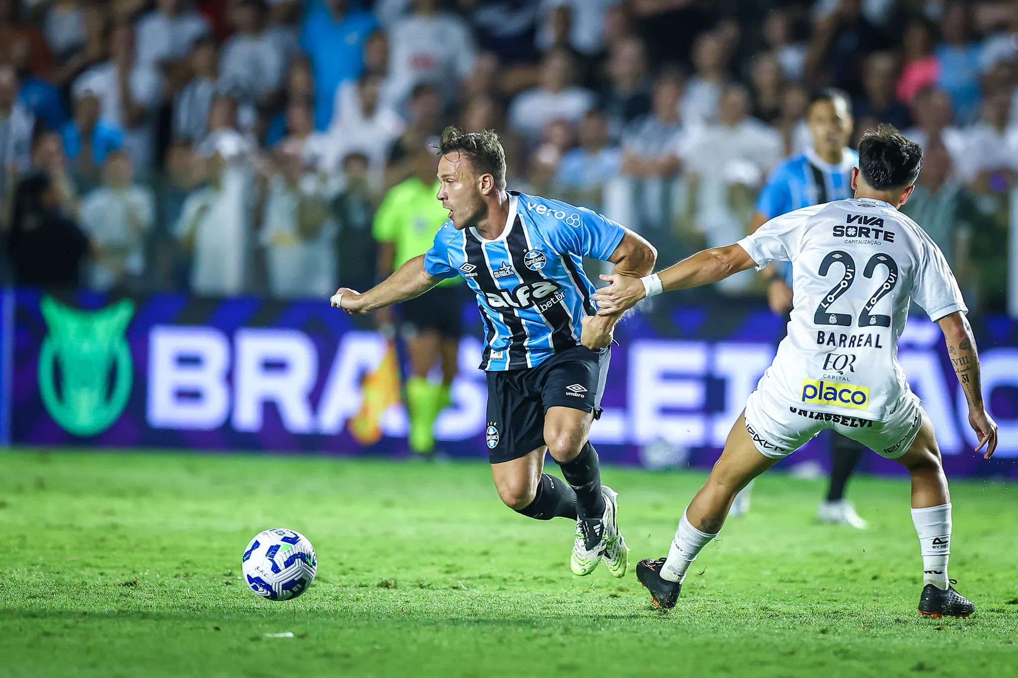 Partida pode marcar o retorno de Arthur – Foto: Lucas Uebel/Grêmio FBPA
