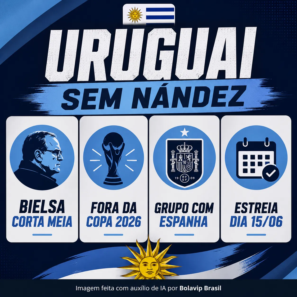 Infográfico Nández Uruguai Copa do Mundo