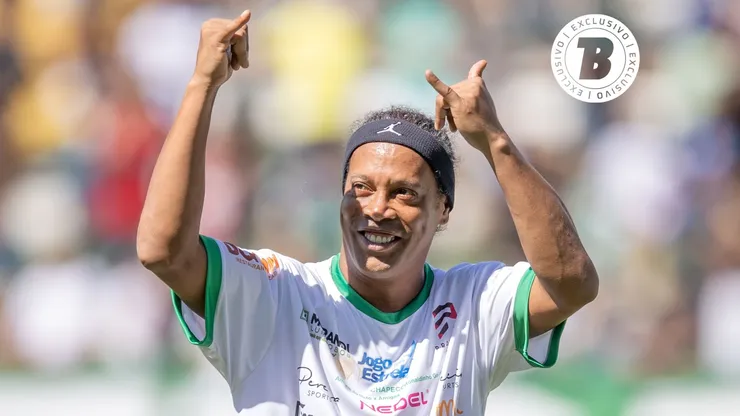 Ronaldinho em partida beneficente. Foto: Liamara Polli/AGIF