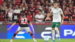 Andreas Pereira jogador do Palmeiras durante partida contra o Flamengo no estadio Maracana pelo campeonato Brasileiro A 2026. Foto: Thiago Ribeiro/AGIF