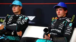 Antonelli (D) protestou contra Russell (E) no rádio durante a sprint