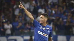 Thiago Neves jogador do Cruzeiro comemora seu gol durante partida contra o Santos no estadio Mineirao pelo campeonato Copa do Brasil 2018. Foto: Thomas Santos/AGIF