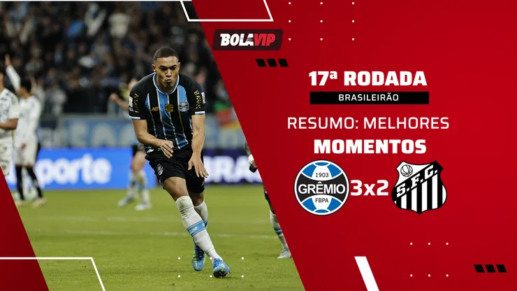 Grêmio vence Santos pelo Brasileirão