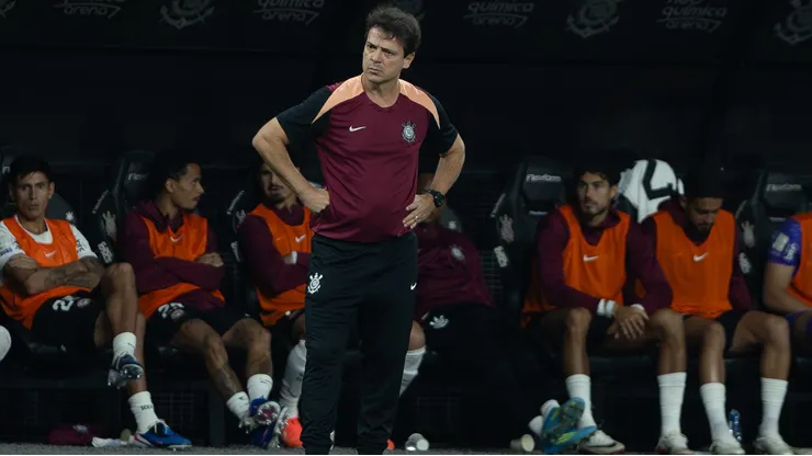 Fernando Diniz durante o duelo entre Corinthians e Atlético-MG