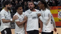 Zakaria Labyad jogador do Corinthians comemora seu gol durante partida contra o Atlético-MG. Foto: Joisel Amaral/AGIF