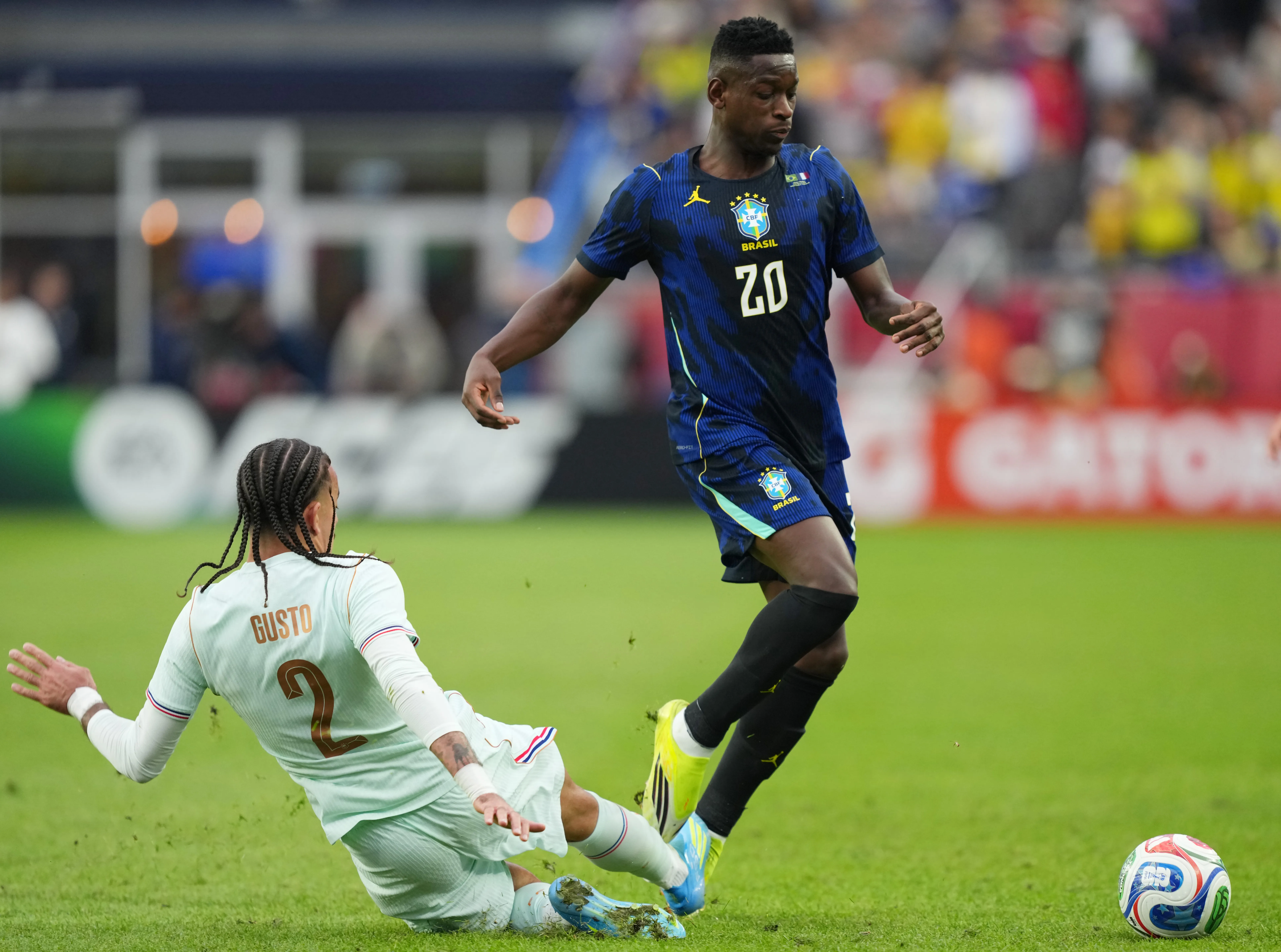 Luiz Henrique em ação em Brasil x França. Michael Owens/Getty Images)