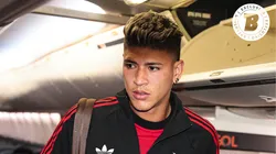 Jorge Carrascal jogador do Flamengo durante viagem com delegação Rubro-Negra