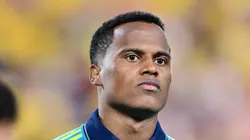 Arias durante amistoso da seleção colombiana.