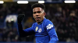 LONDON, ENGLAND - NOVEMBER 25: Estevao of Chelsea celebrates scoring his team's second goal during the UEFA Champions League 2025/26 League Phase MD5 match between Chelsea FC and FC Barcelona at Stamford Bridge on November 25, 2025 in London, England. (Photo by Justin Setterfield/Getty Images)
