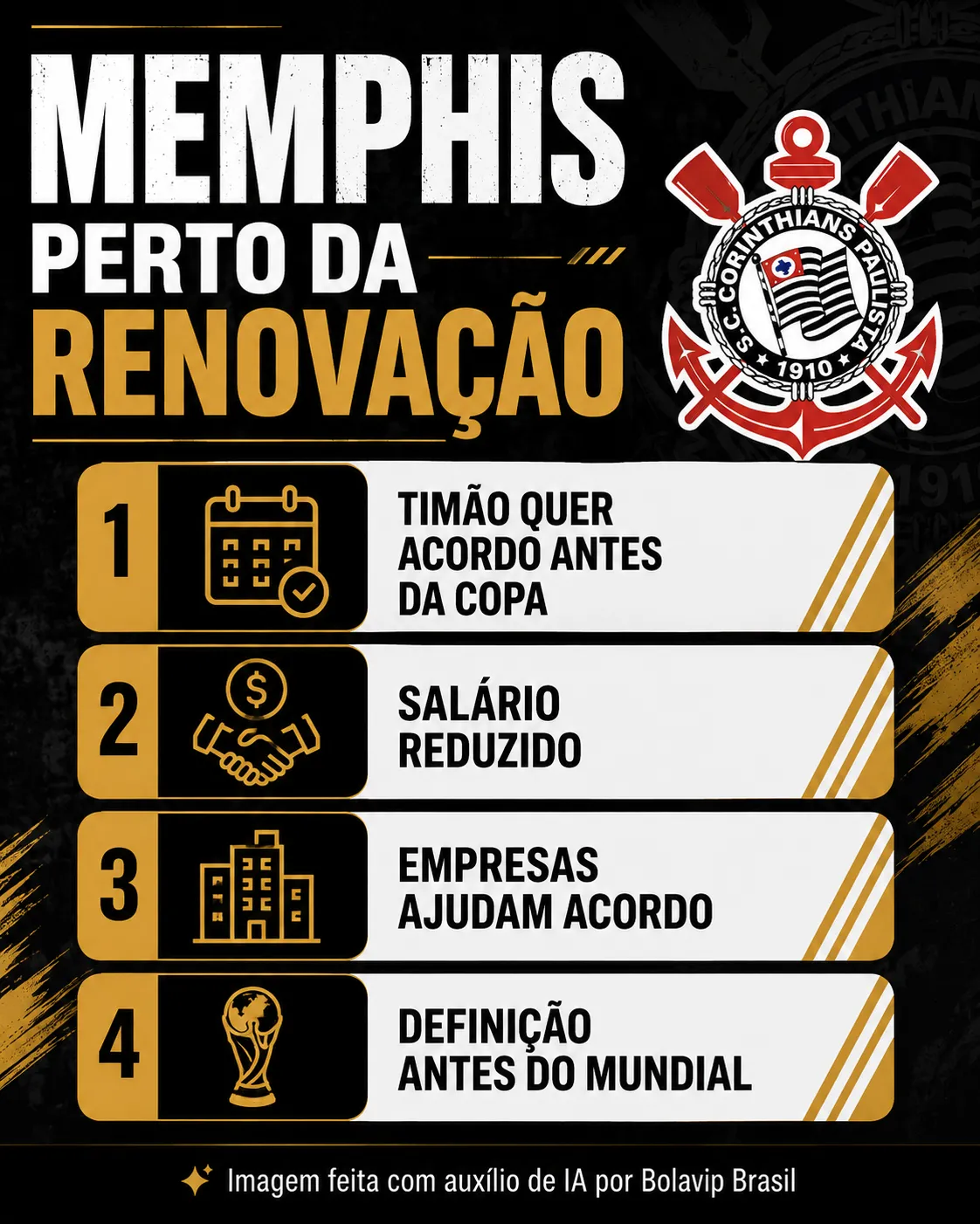 Infográfico Memphis Depay Renovação