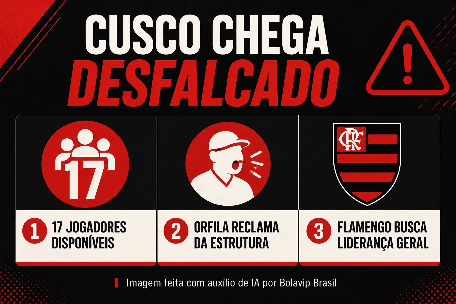 Infográfico Flamengo X Cusco