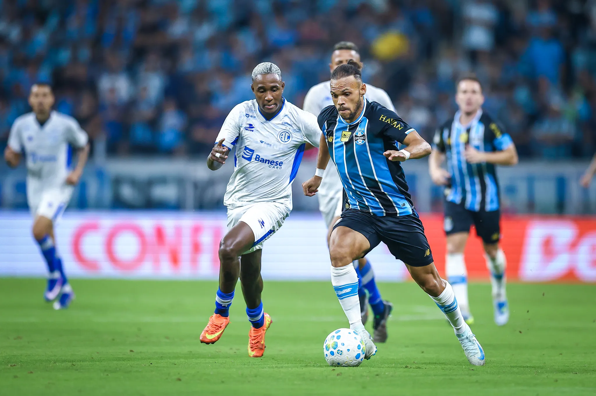 Na quinta fase o Grêmio passou pelo Confiança com duas vitórias – Foto: Lucas Uebel/Grêmio FBPA