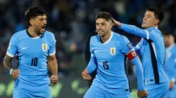 Jogadores do Uruguai comemorando. Foto: Ernesto Ryan/Getty Images