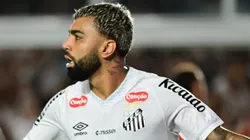 Gabigol jogador do Santos comemora seu gol. Foto: Jota Erre/AGIF