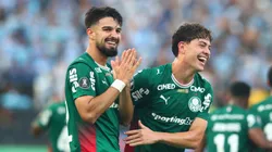 Flaco López e Giay, jogadores argentinos do Palmeiras - Foto: Mariana Bazo/Getty Images