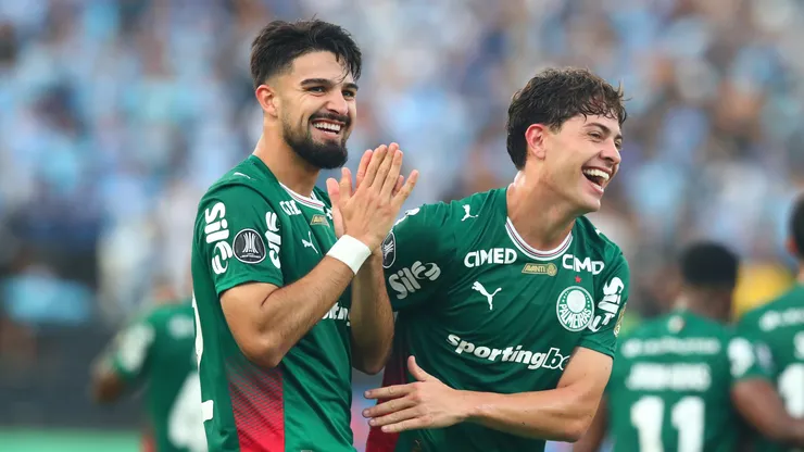 Flaco López e Giay, jogadores argentinos do Palmeiras - Foto: Mariana Bazo/Getty Images
