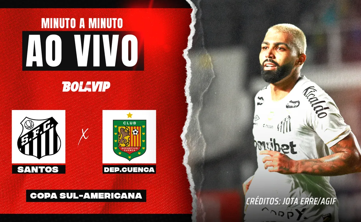 Santos x Deportivo Cuenca AO VIVO – Miguelito e Gabigol titulares pela Copa Sul-Americana 2026