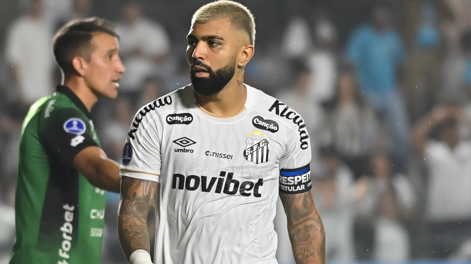 Gabriel Barbosa foi o destaque do Santos na Sul-Americana – Foto: Jota Erre/AGIF