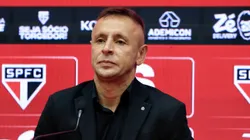Rafinha novo gerente esportivo do Sao Paulo fala aos jornalistas durante apresentacao oficial em coletiva de imprensa realizada no CT Barra Funda.