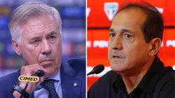 Ancelotti foi inteligente ao levar Neymar, afimra Muricy Ramalho: Foto Ancelotti: Thiago Ribeiro/AGIF - Foto Muricy: Marcello Zambrana