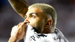 Gabigol jogador do Santos comemora seu gol durante partida contra o Deportivo Cuenca no estadio Vila Belmiro pelo campeonato Copa Sul-Americana 2026. Foto: Mauricio De Souza/AGIF