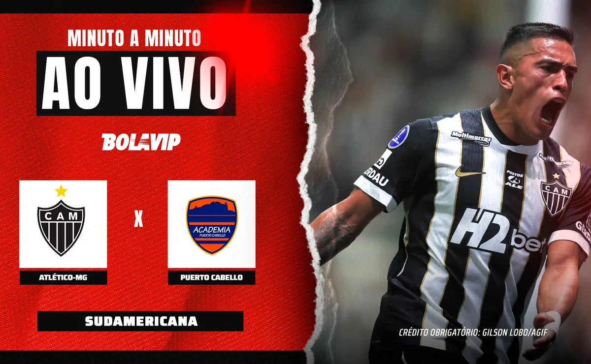 Atlético-MG x Puerto Cabello AO VIVO – 0 x 0 – Primeiro Tempo – Copa Sul-Americana