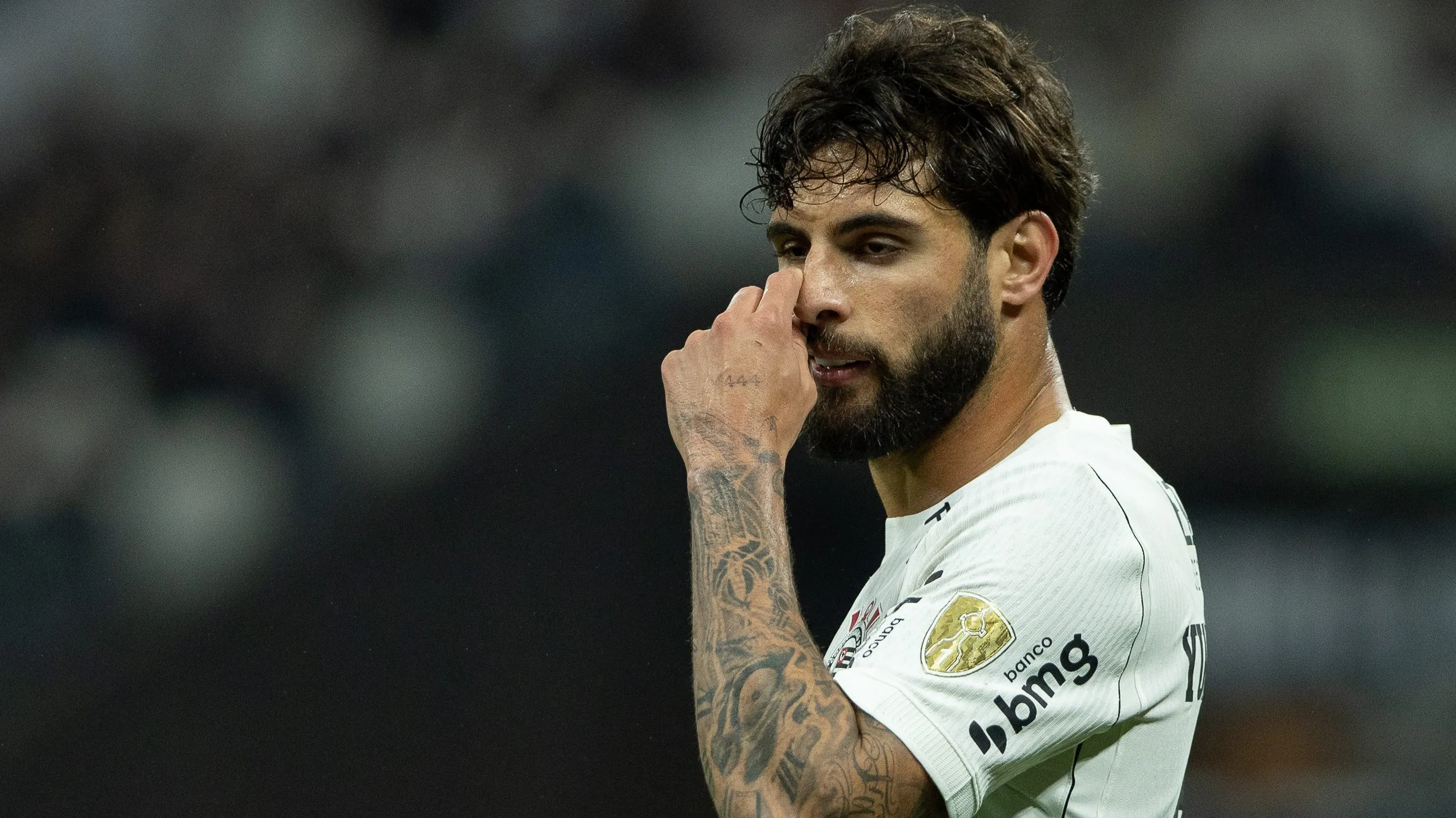 Yuri Alberto, jogador do Corinthians, durante partida contra o [EQUIPE 2] no estadio Arena Corinthians pelo campeonato Copa Libertadores 2026. Foto: Joisel Amaral/AGIF
