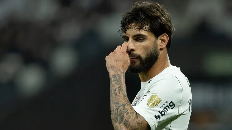 Yuri Alberto, jogador do Corinthians, durante partida contra o [EQUIPE 2] no estadio Arena Corinthians pelo campeonato Copa Libertadores 2026. Foto: Joisel Amaral/AGIF
