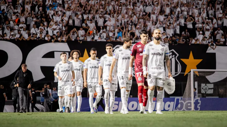 Time do Peixe que entrou em campo diante dos equatorianos